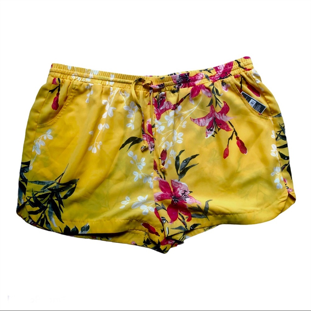 WEST LOOP | Floral Print Drawstring Shorts | XL